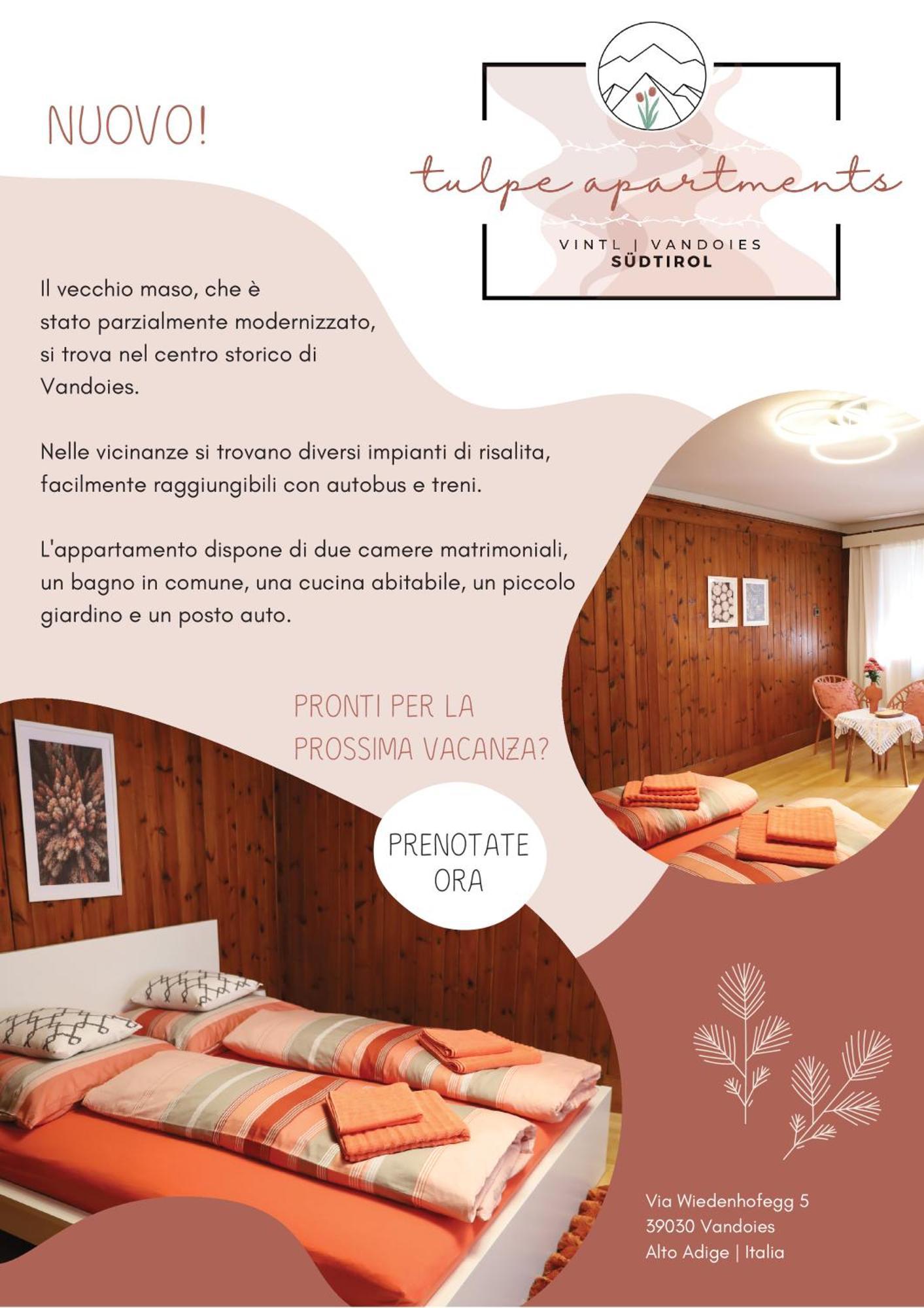 Tulpe Apartments Vandoies di Sotto  Εξωτερικό φωτογραφία
